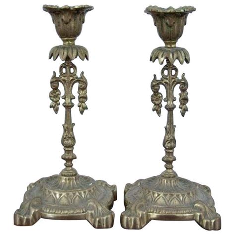 Pair Of Brass Candlesticks For Sale At 1stdibs