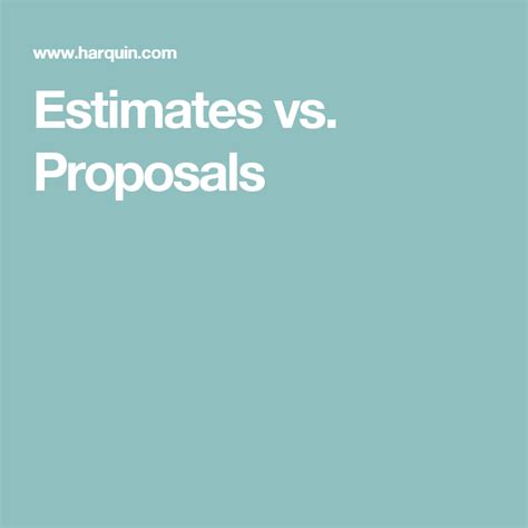 Https://tommynaija.com/quote/estimate Vs Quote Vs Proposal