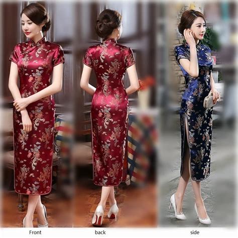 17colors chinese traditional costumes women tight bodycon dress cheongsam tang suit dragon