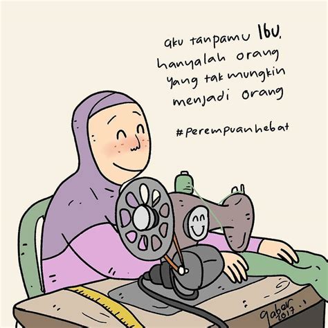 20 Gambar Kartun Ibu Dan Anak Muslimah Galeri Animasi