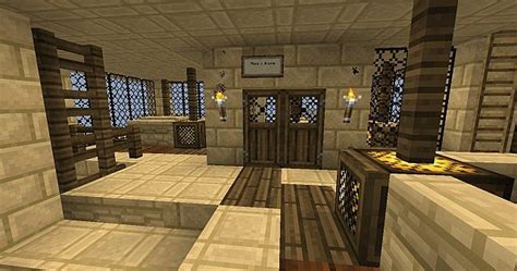 For better protection, you'll want to step up your security by adding a hidden button that opens a nearby door. Sandstone Survival home by Mike Minecraft Project