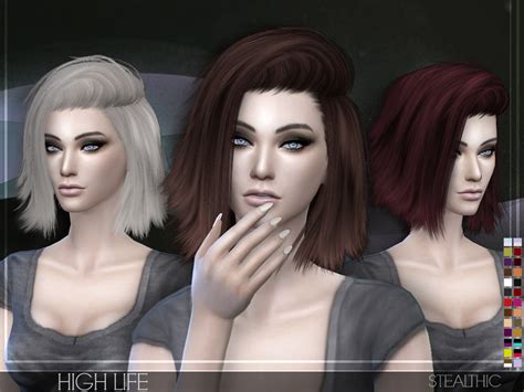 Stealthic High Life Female Hair The Sims 4 Catalog
