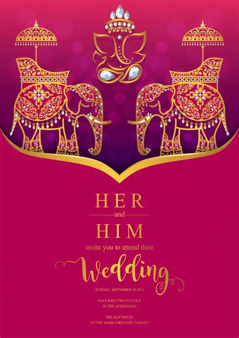 vector indian wedding invitation cards wedding invitation cards