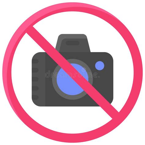 No Photography Icon Prohibition Sign Vector Illustration Stock Vector