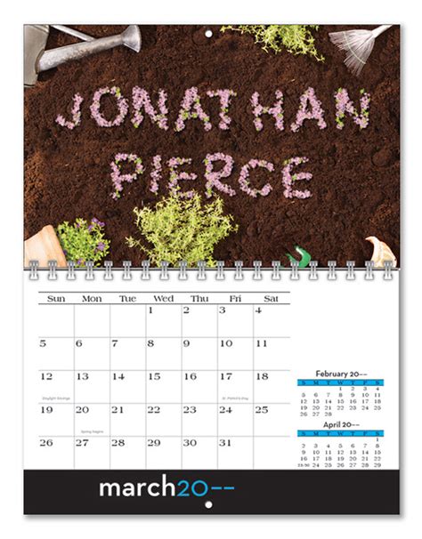 Image Personalized Individual Name Mini Wall Calendar