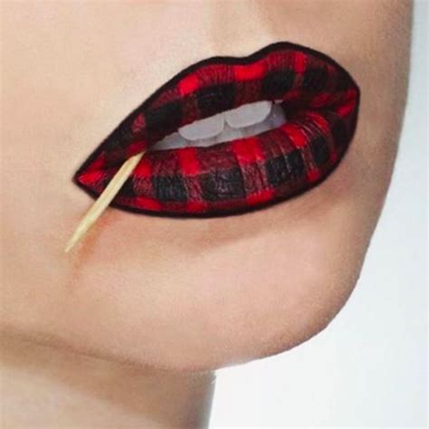 Lumberjack Lippie Love This Checkered Design Grab A Red Lipstick And