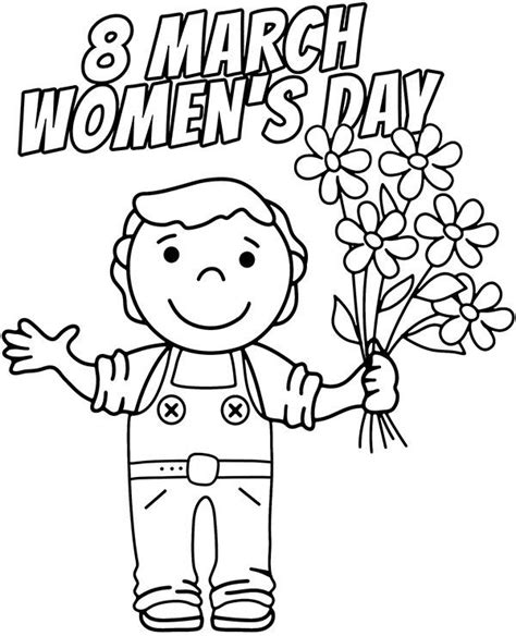 8 March Coloring Pages Womens Day