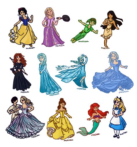 Disney Princesses By Merleee On Deviantart