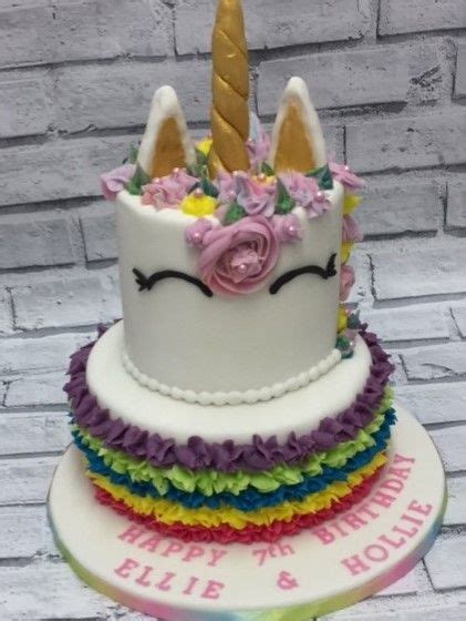 Unicorn Tiered Cake Cake Tiered Cakes Unicorn Cake