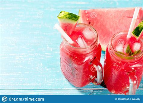 Colorful Refreshing Drinks For Summer Cold Watermelon Lemonade Juice