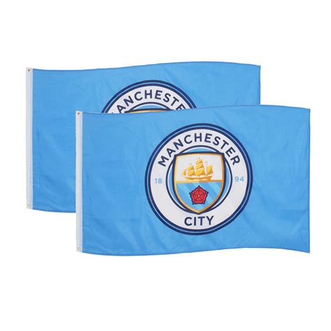 Manchester City Fc Official Soccer T 5x3ft Crest Body Flag Ebay