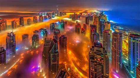 Skyscraper United Arab Emirates Dubai Cityscape Tourist Attraction