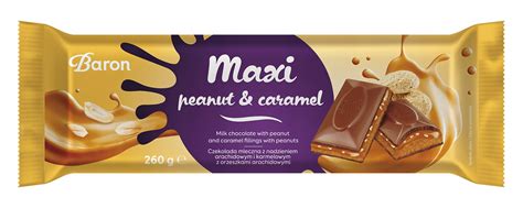 czekolada mleczna baron maxi peanut caramel 260g 12950083181 allegro pl