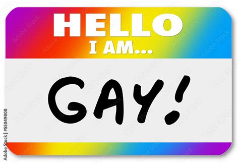 name tag hello i am gay homosexual coming out stock illustration adobe stock