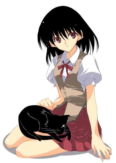 Iori School Rumble Tsukamoto Yakumo School Rumble 00s 1girl Black Hair Cat Puffy Short