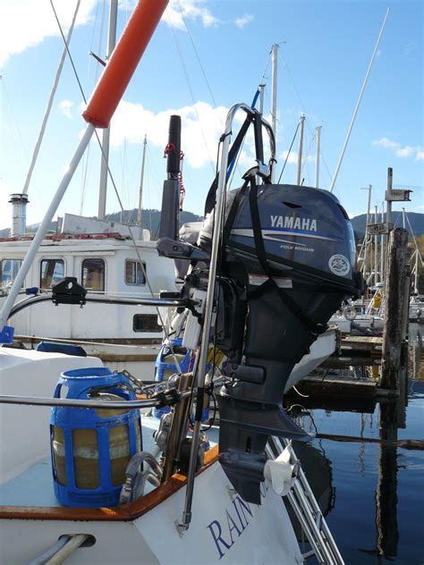 Swing Lift Outboard Motor Hoist On Fraser 41 Yacht Boat Design