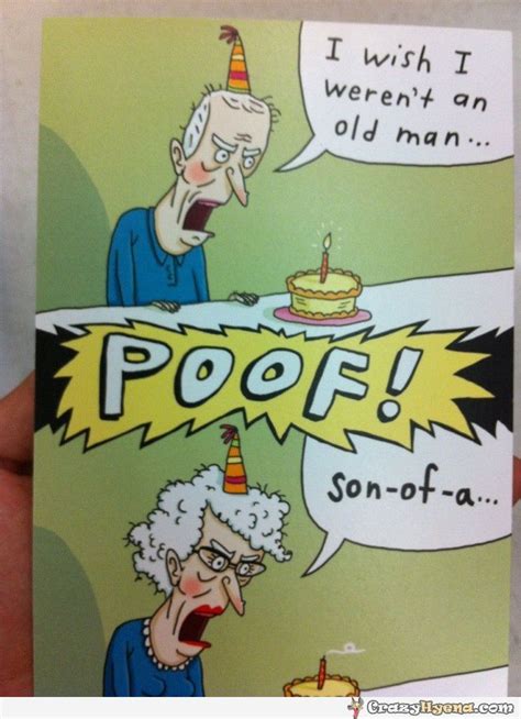 I Wish I Werent An Old Man Poof Funny Cartoon Comics