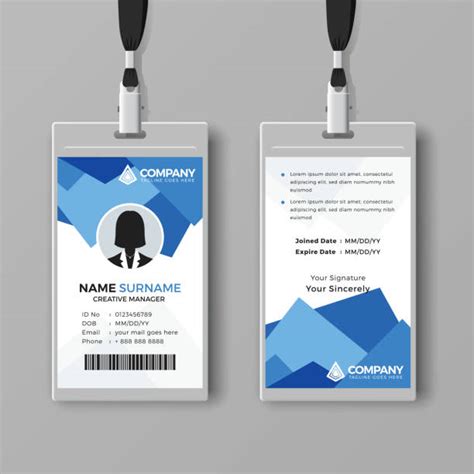 royalty  employee id card template clip art vector images