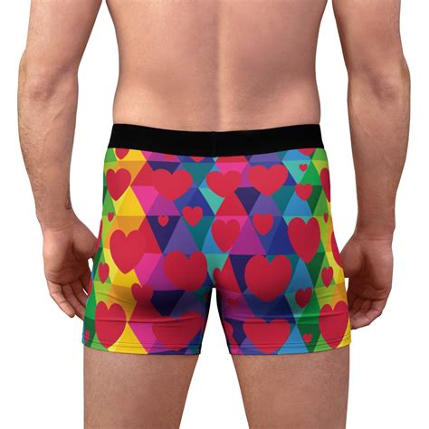 Hearts Mens Boxer Briefs Valentines T For Him Matching Set