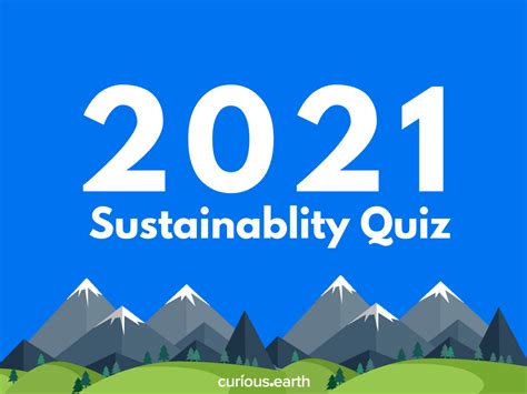 2021 Sustainability Quiz Curious Earth Environment And Climate Change