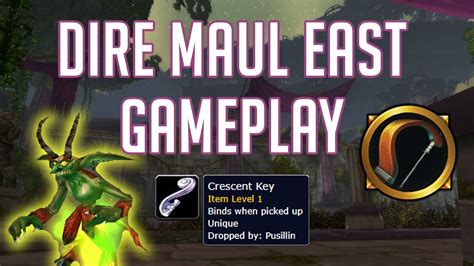 Dire Maul East First Run Dme Crescent Key Classic Wow Hunter Gameplay Youtube