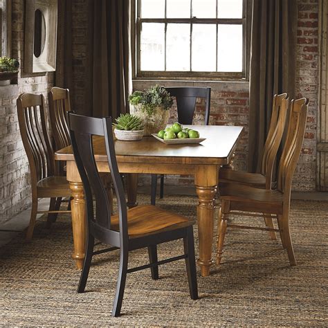 Classic teak expandable dining table in weathered finish. Bench Made Six Person Table Set by Bassett | Farmhouse ...