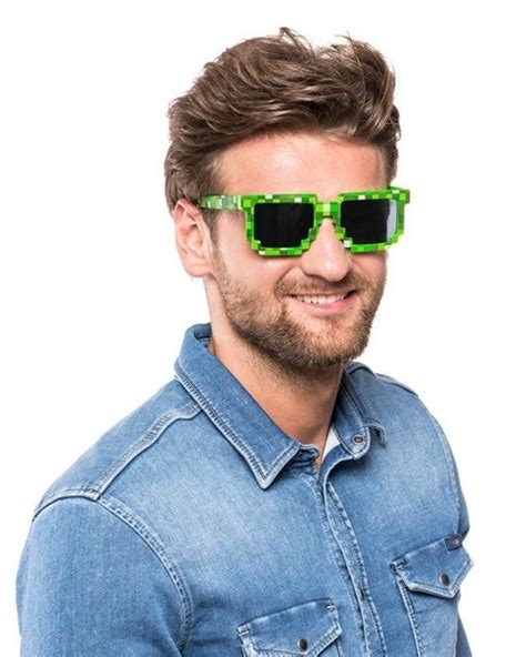 8 Bit Pixel Party Glasses Minecraft Style Gadget Master Original Funny Ts