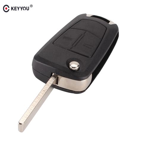 KEYYOU 2 Buttons Flip Folding Key Shell Case FOB For Vauxhall Opel