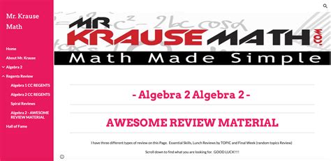Information for upcoming quarters is preliminary & subject to change. The Best Algebra 2 Regents Review Guide for 2020 | Albert ...