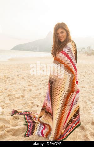 Brazilian Woman At Ipanema Beach In Rio De Janeiro Brazil Stock Photo