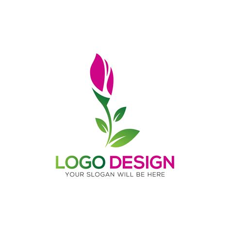 Lily Flower Logo Design Vector Illustration Flower Logo Flower Logo