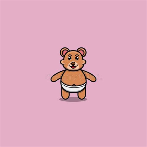 Cute Baby Bear Character Logo Icon Cartoon And Inspiration Design