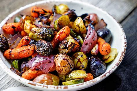 Easy Roasted Vegetables With Honey And Balsamic Syrup Kevin Is Cooking