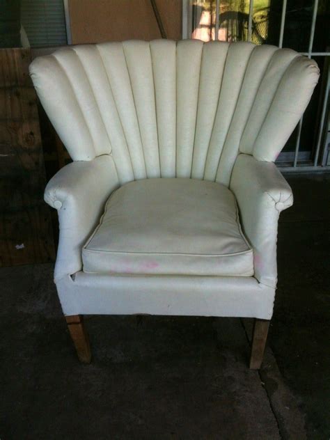 It took an an entire afternoon, two sets of hands, and lots of sweat. Reupholstering a Wingback Chair : 7 Steps (with Pictures ...