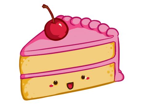 How To Draw A Kawaii Cute Cake Slice Feltmagnet