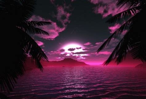 Purple Moon Sunset Wallpaper Purple Sunset Scenery