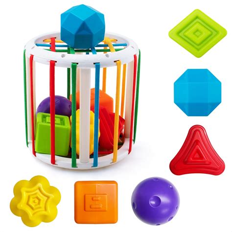 Buy Beetoy Baby Shape Sorting Toy Sensory Sorting Bin Colorful Cube