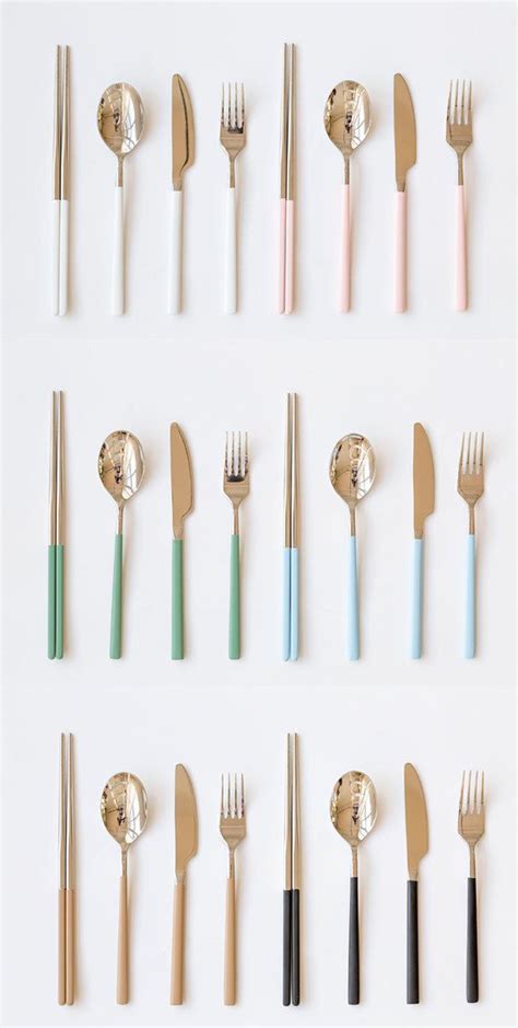Flatware Set Fork Spoon Knife Chopsticks Set Flatware Kitchen Decor