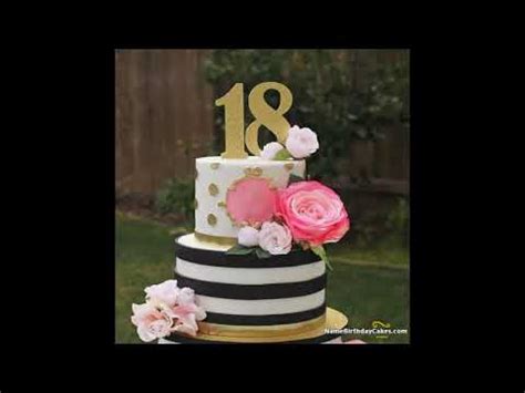 Pink & green cake for ally's 18th birthday by atasteofwhimsy, via flickr. 18th Birthday Cake Ideas - Wish Birthday With Videos - YouTube
