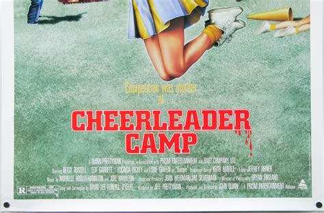 cheerleader camp movie poster 27x40 betsy russell leif garrett lucinda dickey movie memorabilia