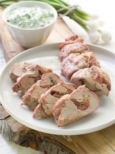 Stuffed Meat Roll Stock Photo Image Of Healthy Meal 62561860