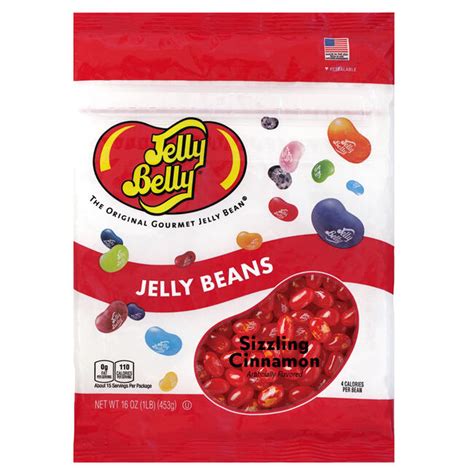 sizzling cinnamon jelly beans 16 oz re sealable bag