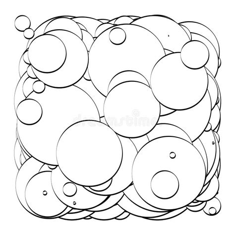 Abstract Overlapping Circles Pattern Vector Illustraiton Stock Vector