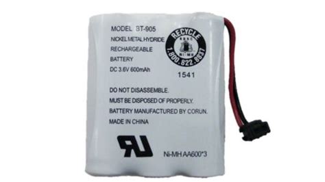 Uniden Bt 905 Rechargeable Cordless Handset Telephone Battery 36v