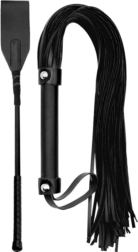 Malinero Black Sex Whip Adult Crop 18 Bdsm Whip Set