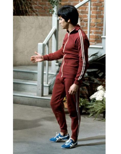Bruce Lee Longstreet Red Tracksuit Bruce Lee Red Striped Tracksuit