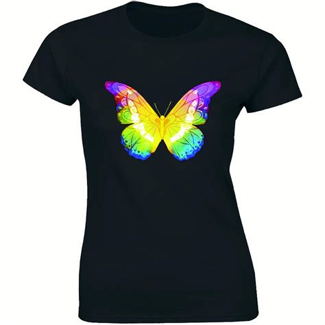 3d Colorful Butterfly Beautiful Butterflies Womens Tee Shirt