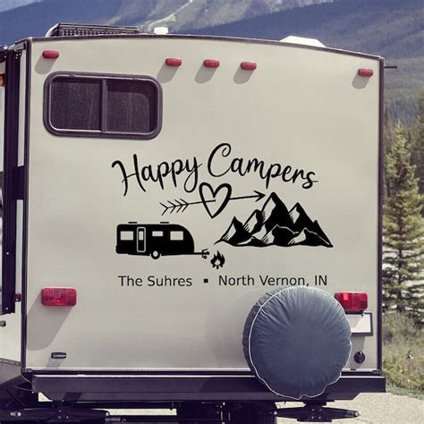 Happy Camper Decal Etsy