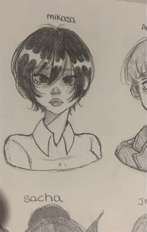 Some Drawings Of People With Different Hair Styles