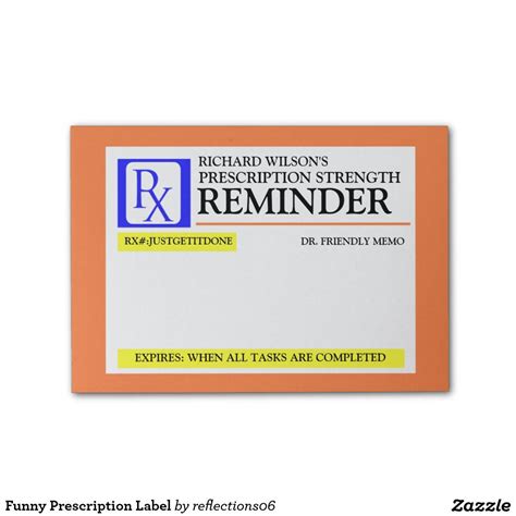 An actual glass bottle of reese's pieces chill pills. Funny Prescription Label Post-it Notes | Zazzle.com | Post ...